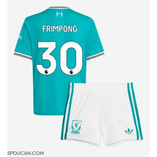 Dječji Nogometni Dres Liverpool Jeremie Frimpong #30 Rezervni 2025-26 Kratak Rukav (+ Kratke hlače)